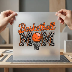 Basketball Mom Leopard Sports Mom Vintage Ready to Press DTF Transfer for Dtf