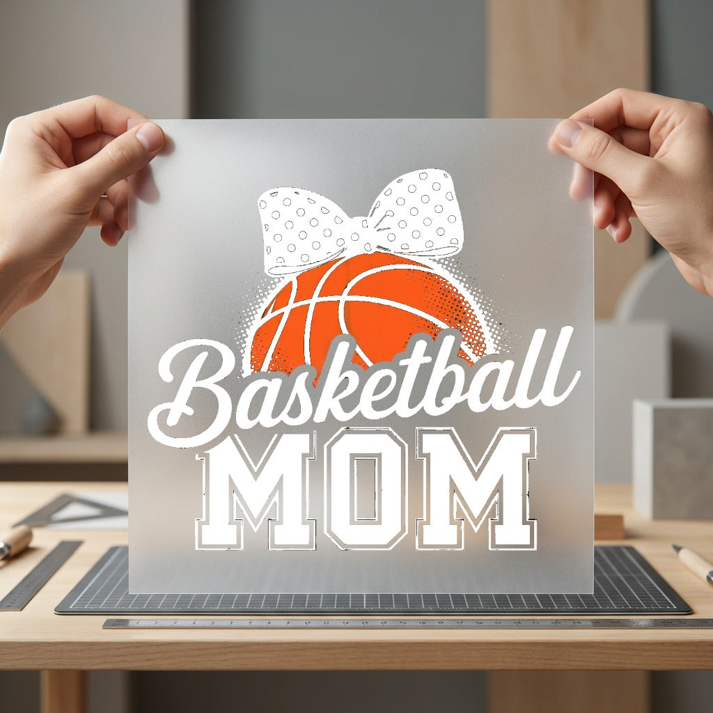 Basketball Mom Sports Fan Mom Fitness Ready to Press DTF Transfer for Dtf