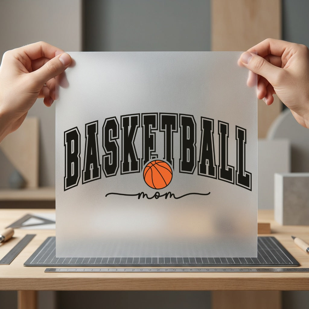 Basketball Mom Sports Fan Mom Fitness Ready to Press DTF Transfer for Dtf