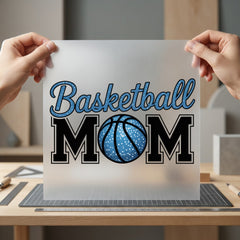 Basketball Mom Sports Fan Mom Fitness Ready to Press DTF Transfer for Dtf