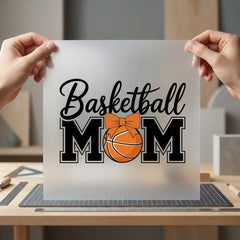 Basketball Mom Sports Fan Mom Fitness Ready to Press DTF Transfer for Dtf