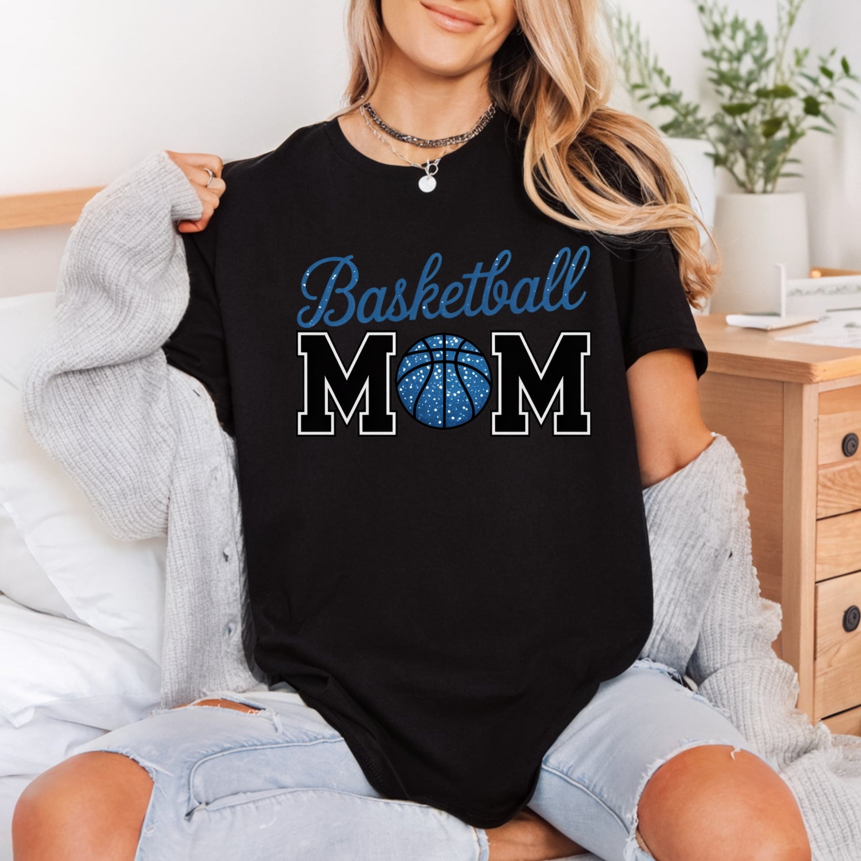 Basketball Mom Sports Fan Mom Vintage Ready to Press DTF Transfer for Dtf