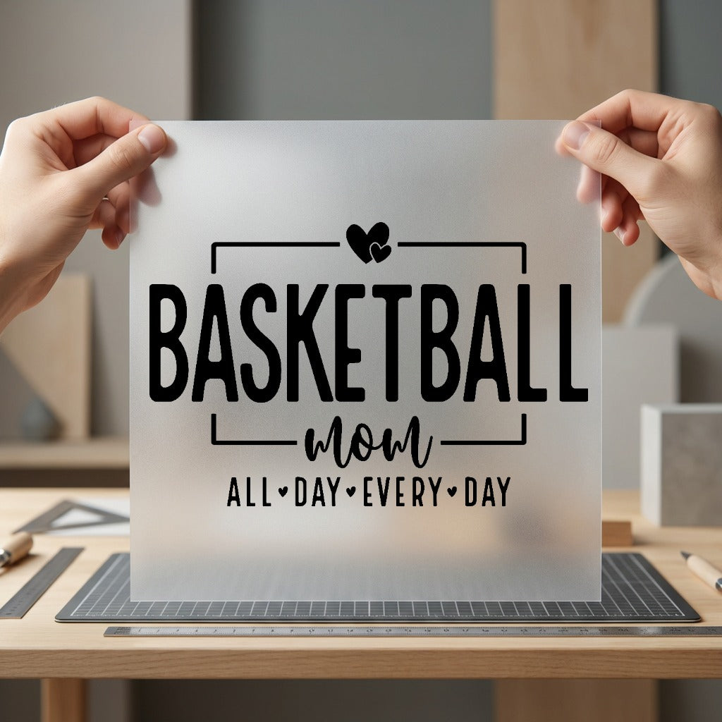 Basketball Mom Sports Fanatic Mom Fitness Ready to Press DTF Transfer for Dtf