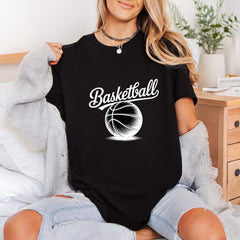 Basketball Script Sports Diy Vintage Retro Ready to Press DTF Transfer for Dtf
