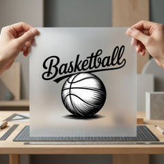 Basketball Script Sports Diy Vintage Retro Ready to Press DTF Transfer for Dtf