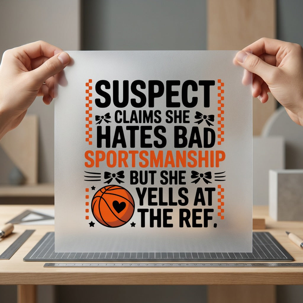 Basketball Sportsmanship Quote Funny Mom Funny Ready to Press DTF Transfer for Dtf