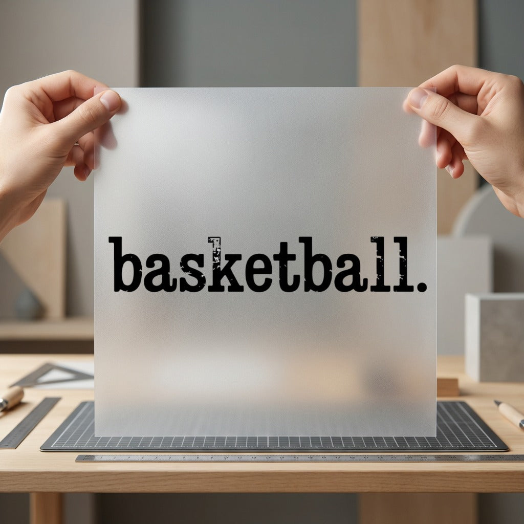 Basketball Word Distressed Typography Aesthetic Fitness Ready to Press DTF Transfer for Dtf