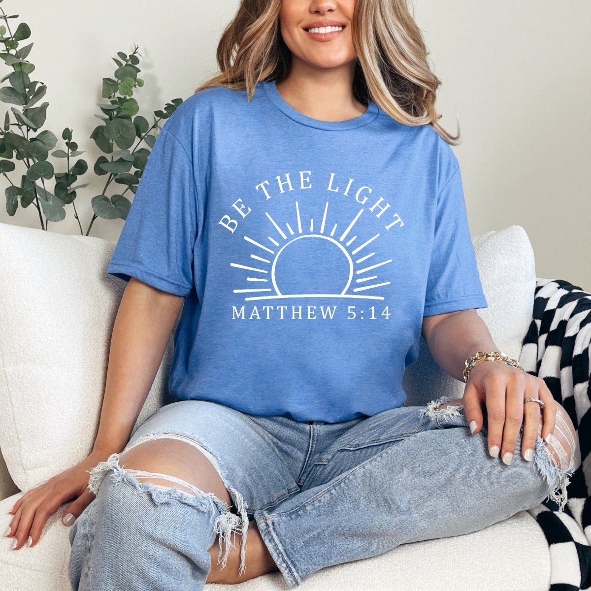 Be The Light Matthew 5:14 | Modern Scripture Tee - Luckets.com