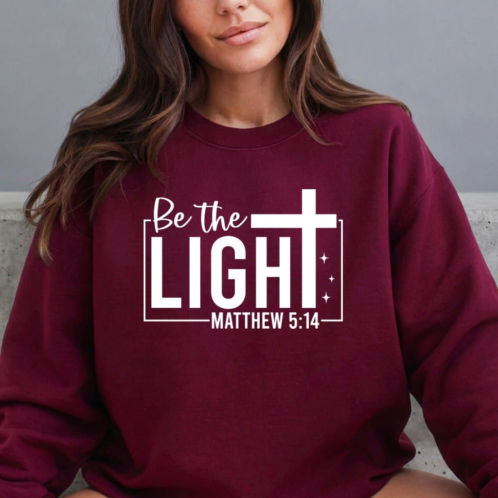 Be the Light | Matthew 5:14 Scripture Sweatshirt - Luckets.com