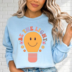Be The Light | Retro Christian Youth Sweatshirt - Luckets.com