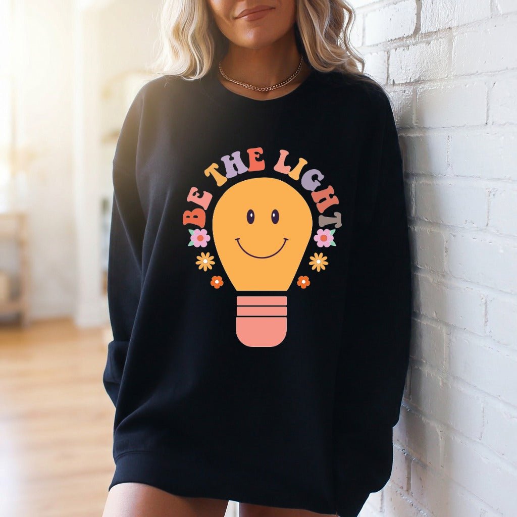 Be The Light | Retro Christian Youth Sweatshirt - Luckets.com