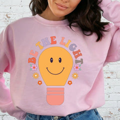 Be The Light | Retro Christian Youth Sweatshirt - Luckets.com