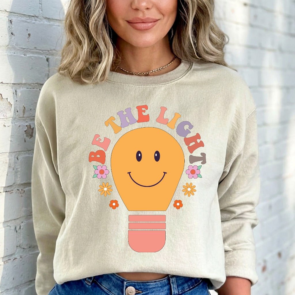 Be The Light | Retro Christian Youth Sweatshirt - Luckets.com