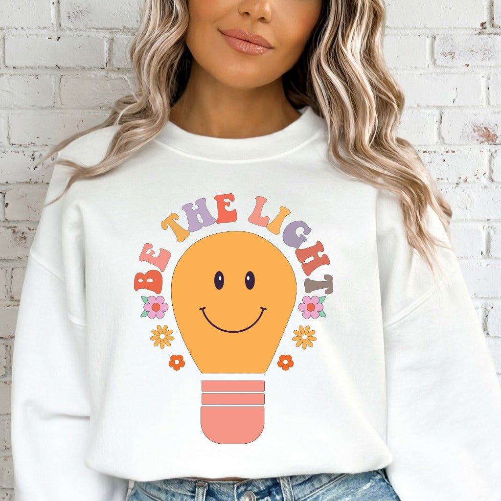 Be The Light | Retro Christian Youth Sweatshirt - Luckets.com