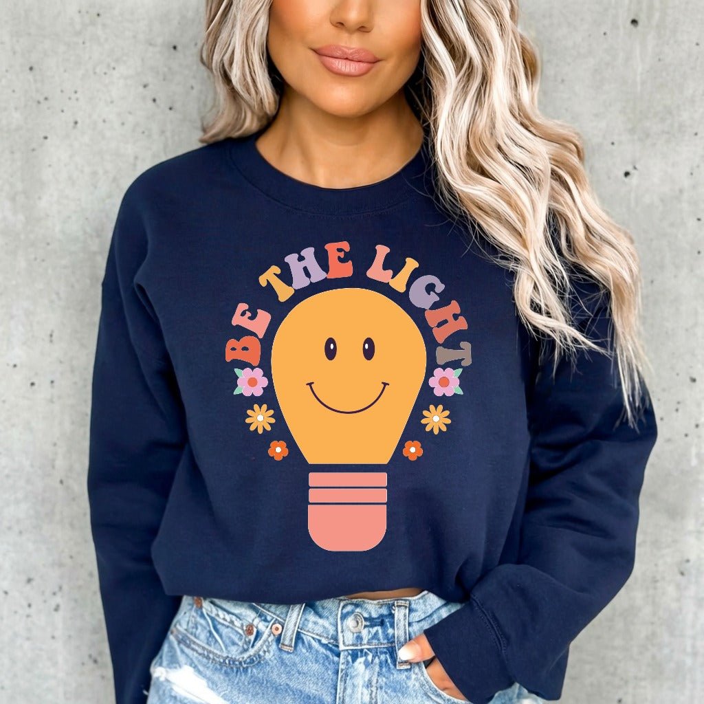 Be The Light | Retro Christian Youth Sweatshirt - Luckets.com
