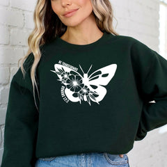 Be Transformed Romans 12:2 | Butterfly & Floral Sweatshirt - Luckets.com