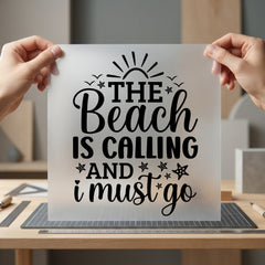 Beach Calling Travel Diy Good Vibes Collection Nature & Wildlife Collection Ready to Press DTF Transfer for Dtf
