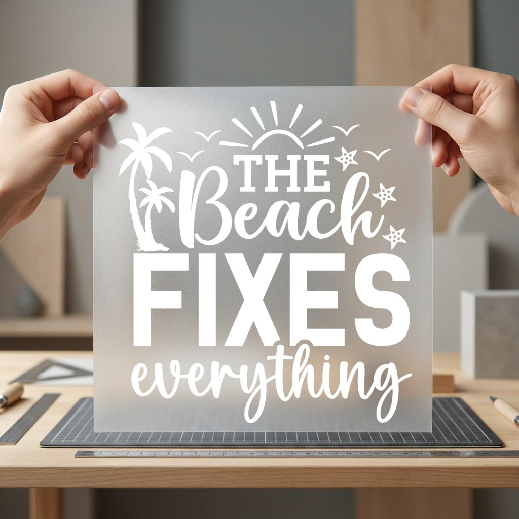 Beach Fixes Everything Coastal Summer Ready to Press DTF Transfer for Dtf