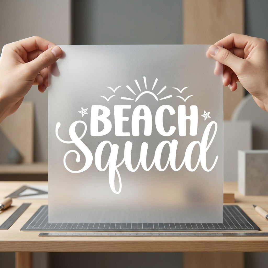 Beach Squad Trendy Diy Beach & Ocean Collection Outdoor & Adventure Collection Ready to Press DTF Transfer for Dtf