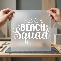 Beach Squad Trendy Diy Beach & Ocean Collection Outdoor & Adventure Collection Ready to Press DTF Transfer for Dtf