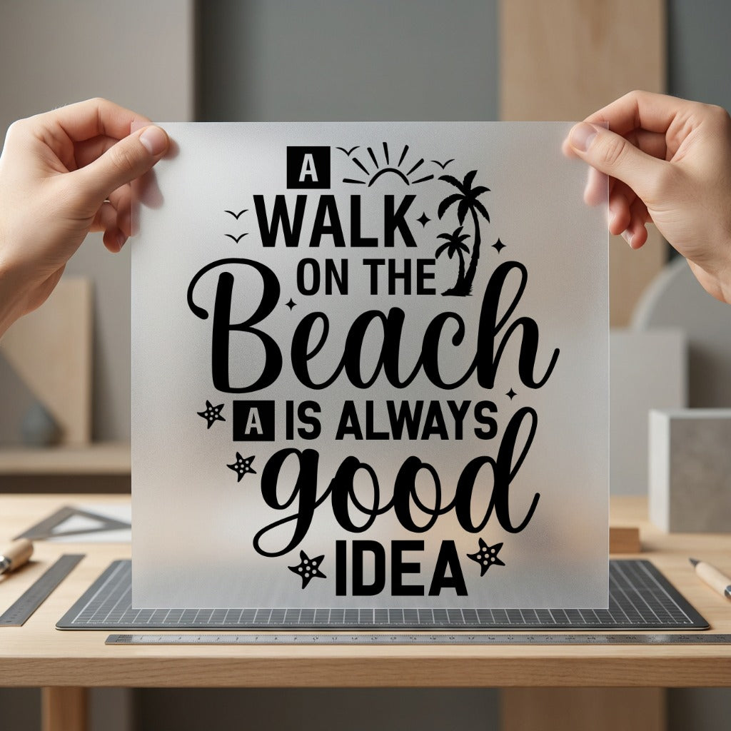 Beach Walk Quote Summer Summer Aesthetic Ready to Press DTF Transfer for Dtf