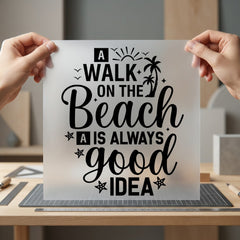 Beach Walk Quote Summer Summer Aesthetic Ready to Press DTF Transfer for Dtf