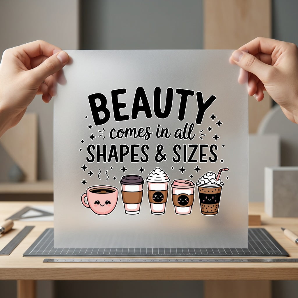 Beauty Comes All Shapes Coffee Culture Collection Food & Drink Culture Collection Ready to Press DTF Transfer for Dtf