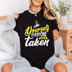 Bee Yourself Quote Motivational Positive Vibes Collection Cute & Kawaii Collection Ready to Press DTF Transfer for Dtf