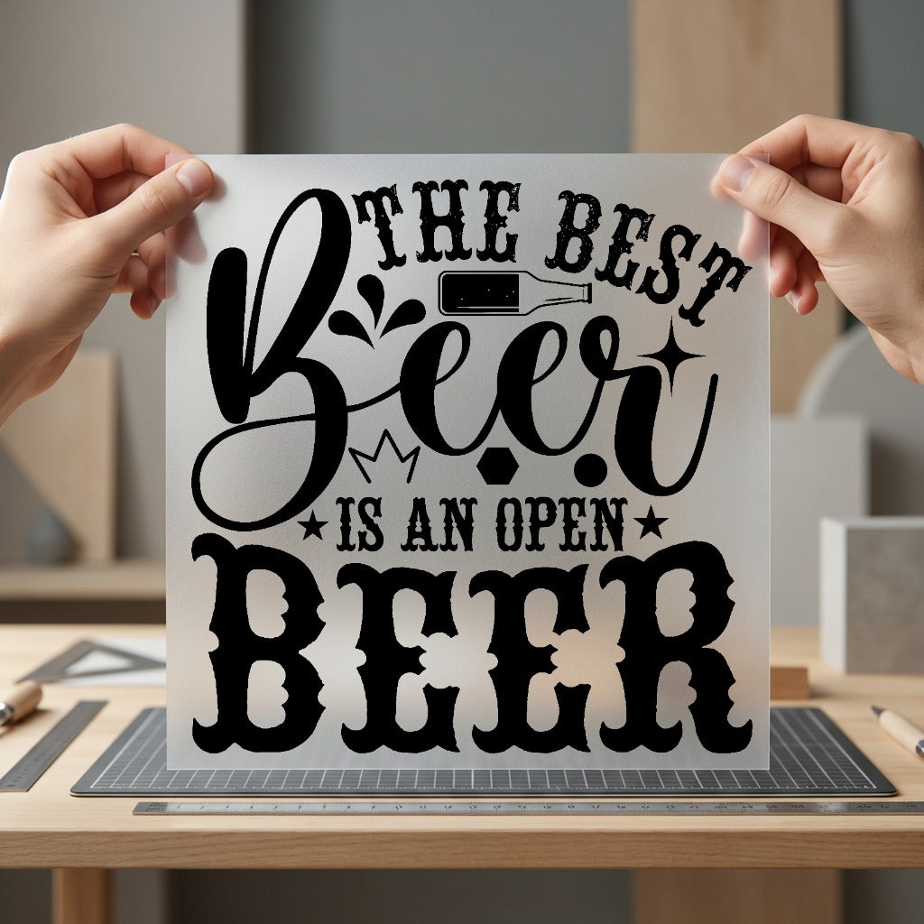 Beer Open Bar Diy Dad Funny Ready to Press DTF Transfer for Dtf