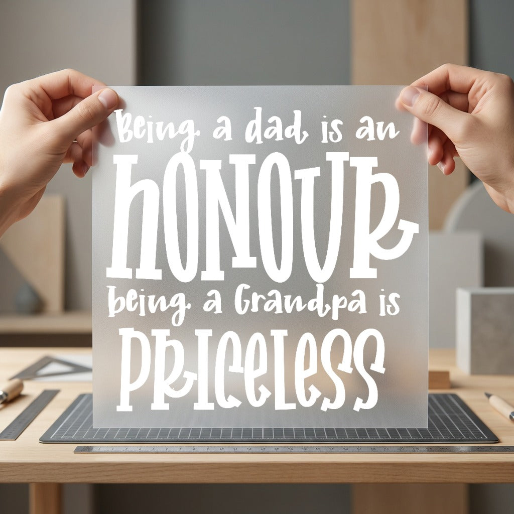 Being Dad Honour Grandpa Grandpa Ready to Press DTF Transfer for Dtf