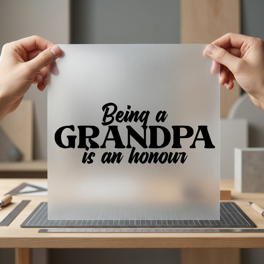 Being Grandpa Honour Script Grandpa Ready to Press DTF Transfer for Dtf