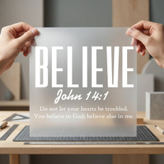 Believe John Scripture Faith-based Christian Faith Ready to Press DTF Transfer for Dtf