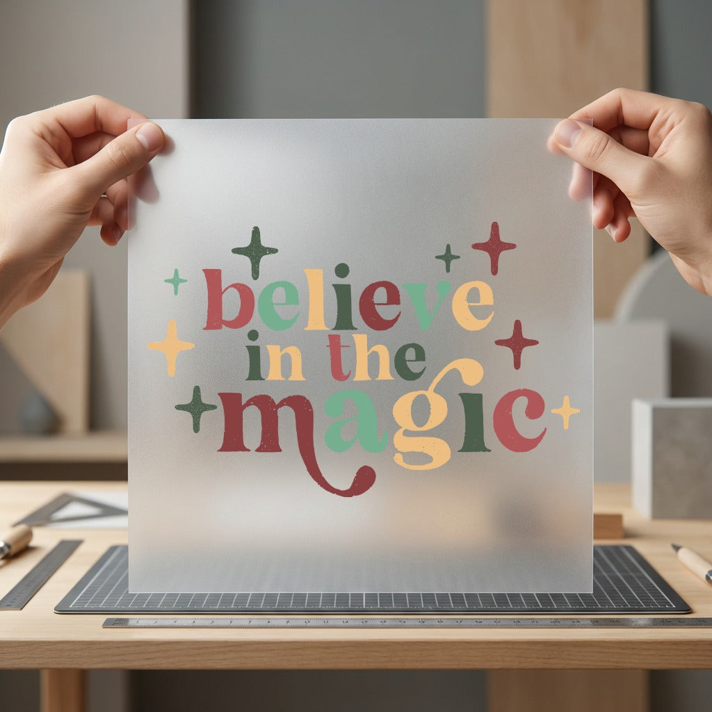 Believe Magic Boho Diy Vintage Retro Ready to Press DTF Transfer for Dtf