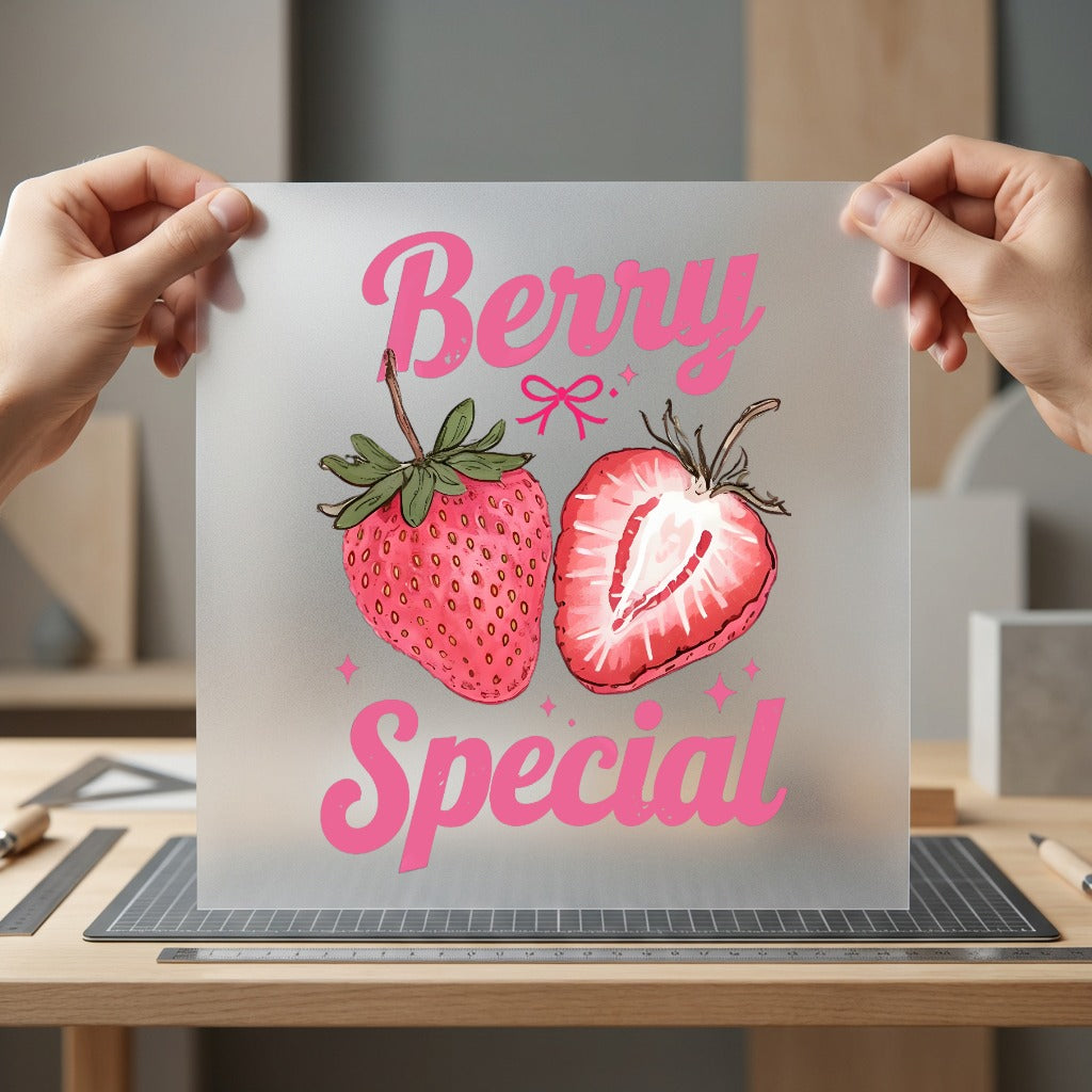Berry Special Strawberries Diy Funny Sarcastic Ready to Press DTF Transfer for Dtf