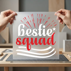 Bestie Squad Friends Diy Positive Vibes Collection Good Vibes Collection Ready to Press DTF Transfer for Dtf