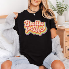 Besties Life Retro Rainbow Funny Sarcastic Ready to Press DTF Transfer for Dtf