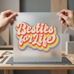 Besties Life Retro Rainbow Funny Sarcastic Ready to Press DTF Transfer for Dtf