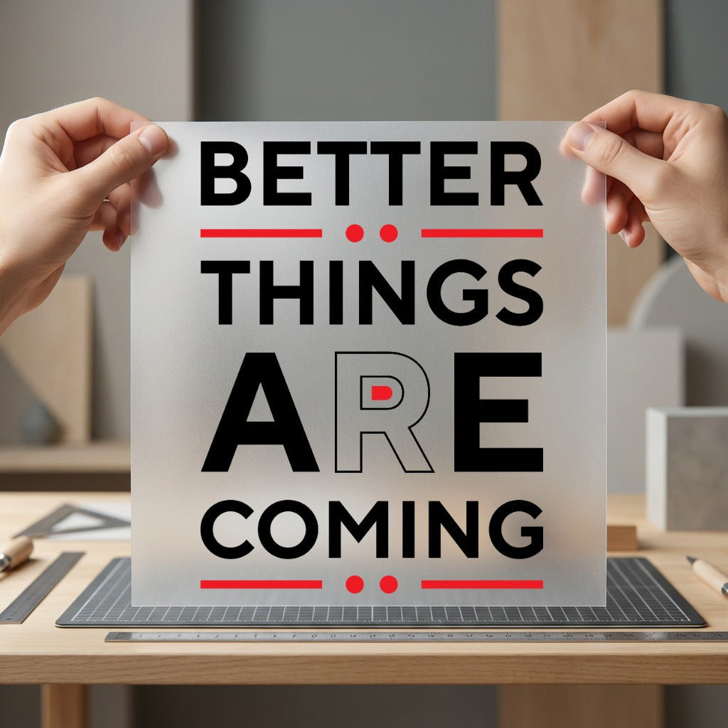 Better Things Coming Motivational Aesthetic Ready to Press DTF Transfer for Dtf