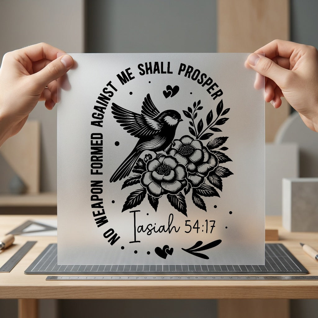 Bible Verse Bird Floral Christian Faith Ready to Press DTF Transfer for Dtf