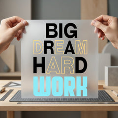 Big Dream Hard Work Positive Vibes Collection Hustle & Ambition Collection Ready to Press DTF Transfer for Dtf