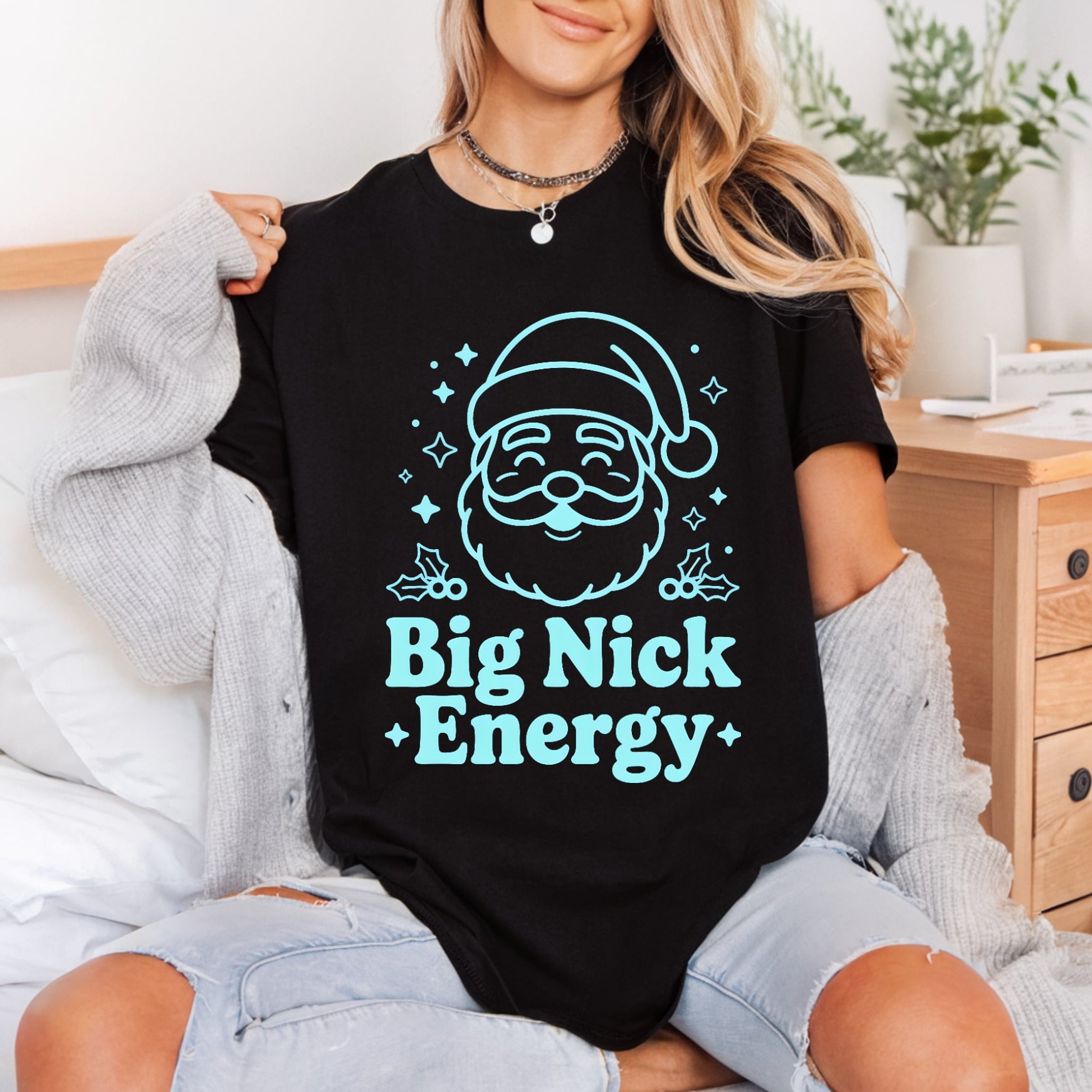Big Nick Energy Santa Christmas Dad Ready to Press DTF Transfer for Dtf