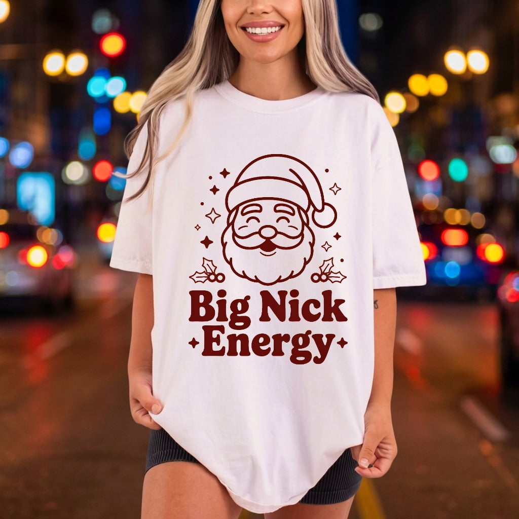 Big Nick Energy Santa Christmas Dad Ready to Press DTF Transfer for Dtf