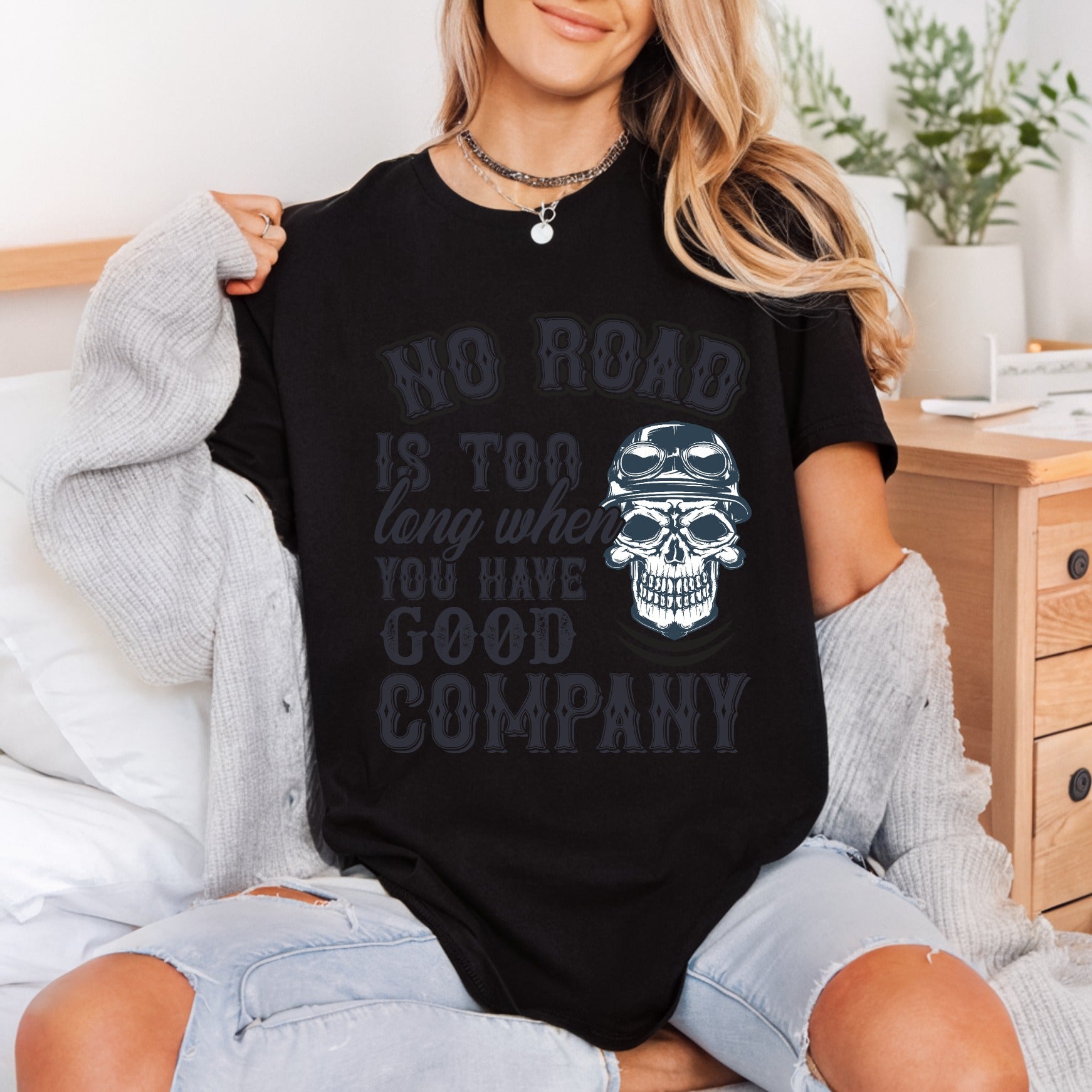 Biker Skull Road Retro Vintage Retro Ready to Press DTF Transfer for Dtf