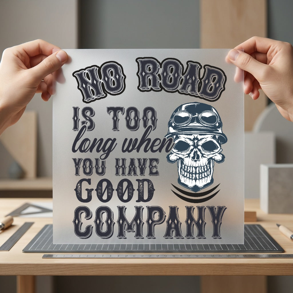 Biker Skull Road Retro Vintage Retro Ready to Press DTF Transfer for Dtf