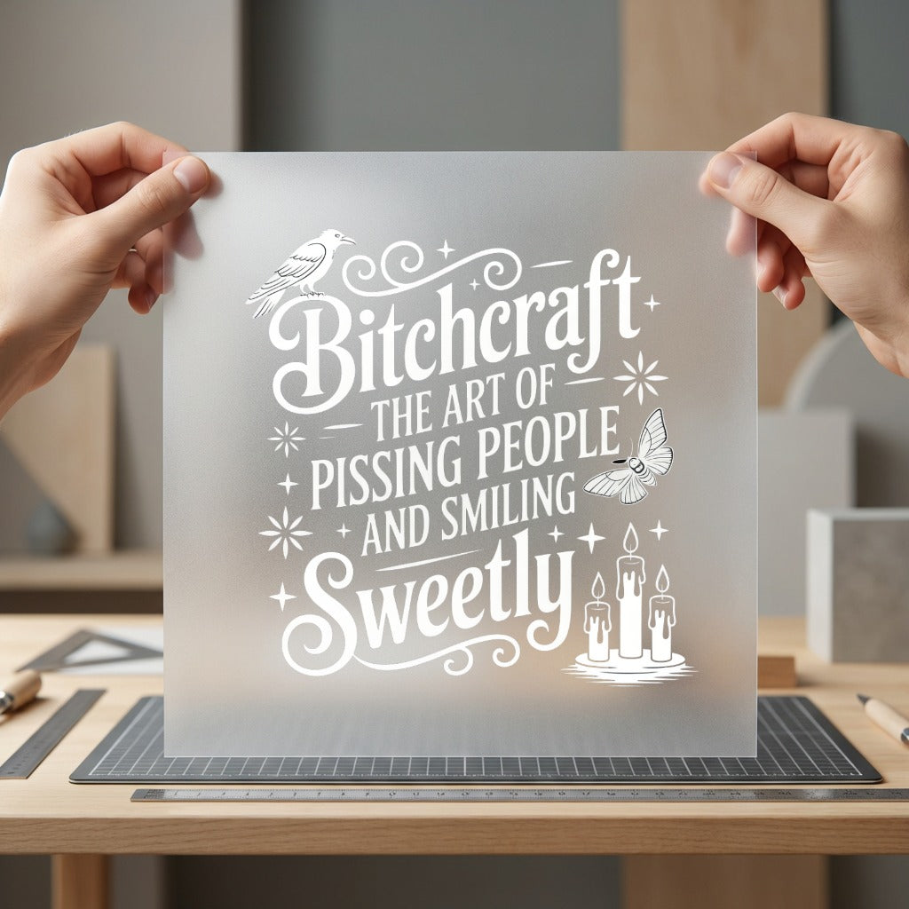 Bitchcraft Art Pissing People Halloween Mom Ready to Press DTF Transfer for Dtf