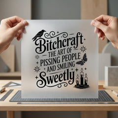 Bitchcraft Art Pissing People Halloween Mom Ready to Press DTF Transfer for Dtf