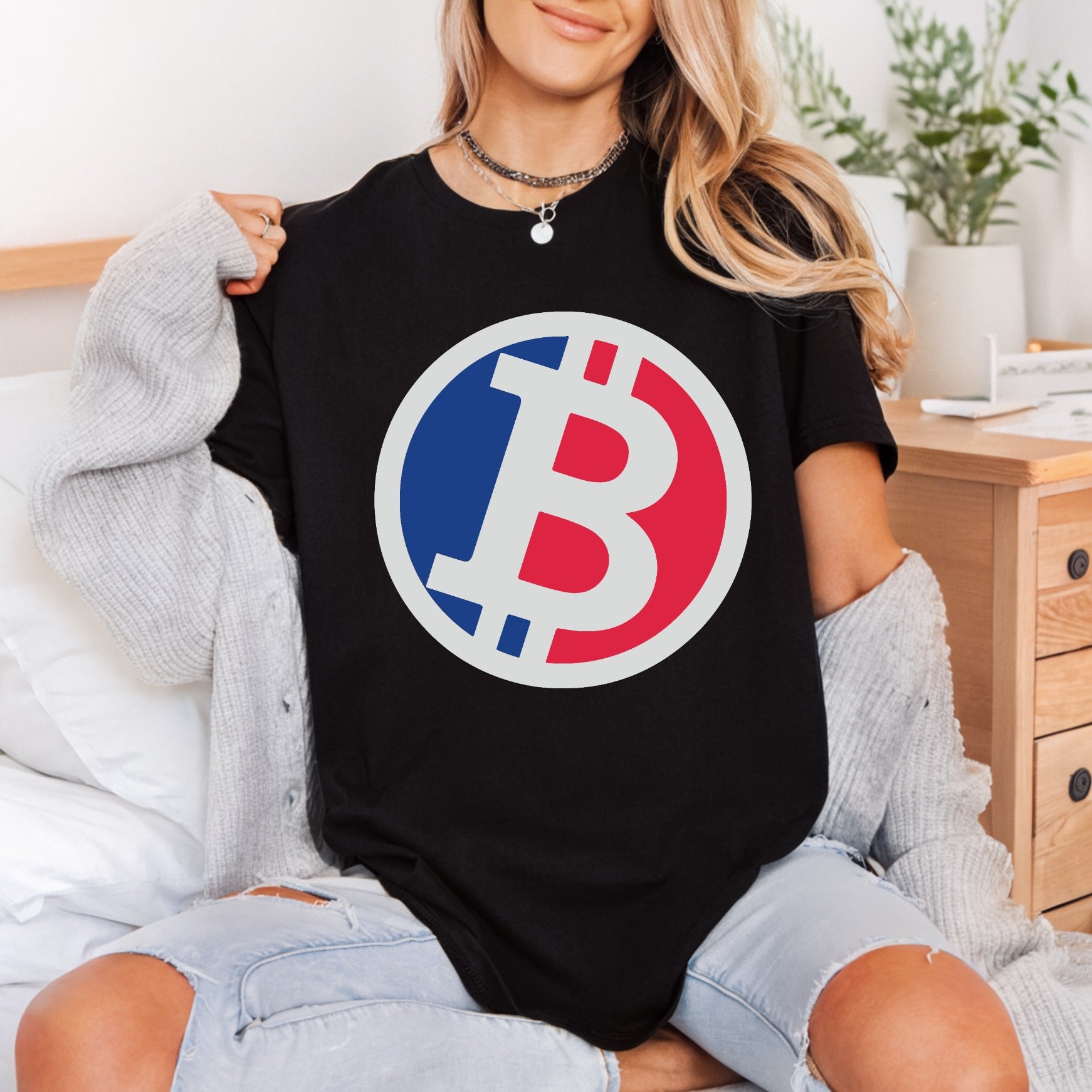 Bitcoin Crypto Logo Modern Aesthetic Ready to Press DTF Transfer for Dtf