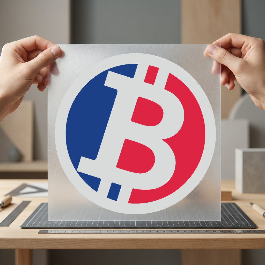 Bitcoin Crypto Logo Modern Aesthetic Ready to Press DTF Transfer for Dtf