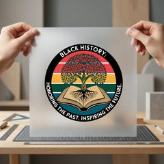 Black History Tree Retro Retro Ready to Press DTF Transfer for Dtf