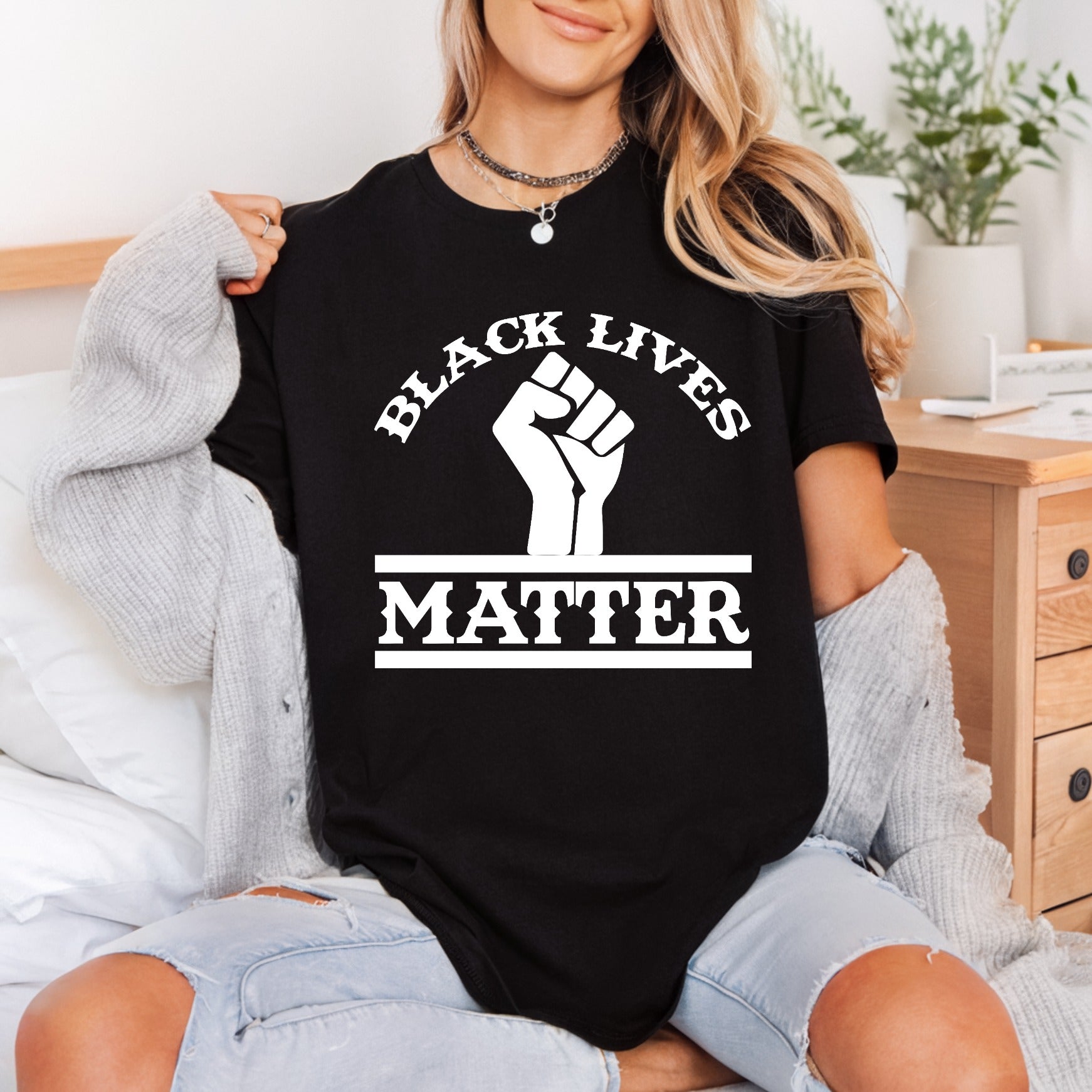 Black Lives Matter Fist Awareness & Causes Collection Women Empowerment Collection Ready to Press DTF Transfer for Dtf
